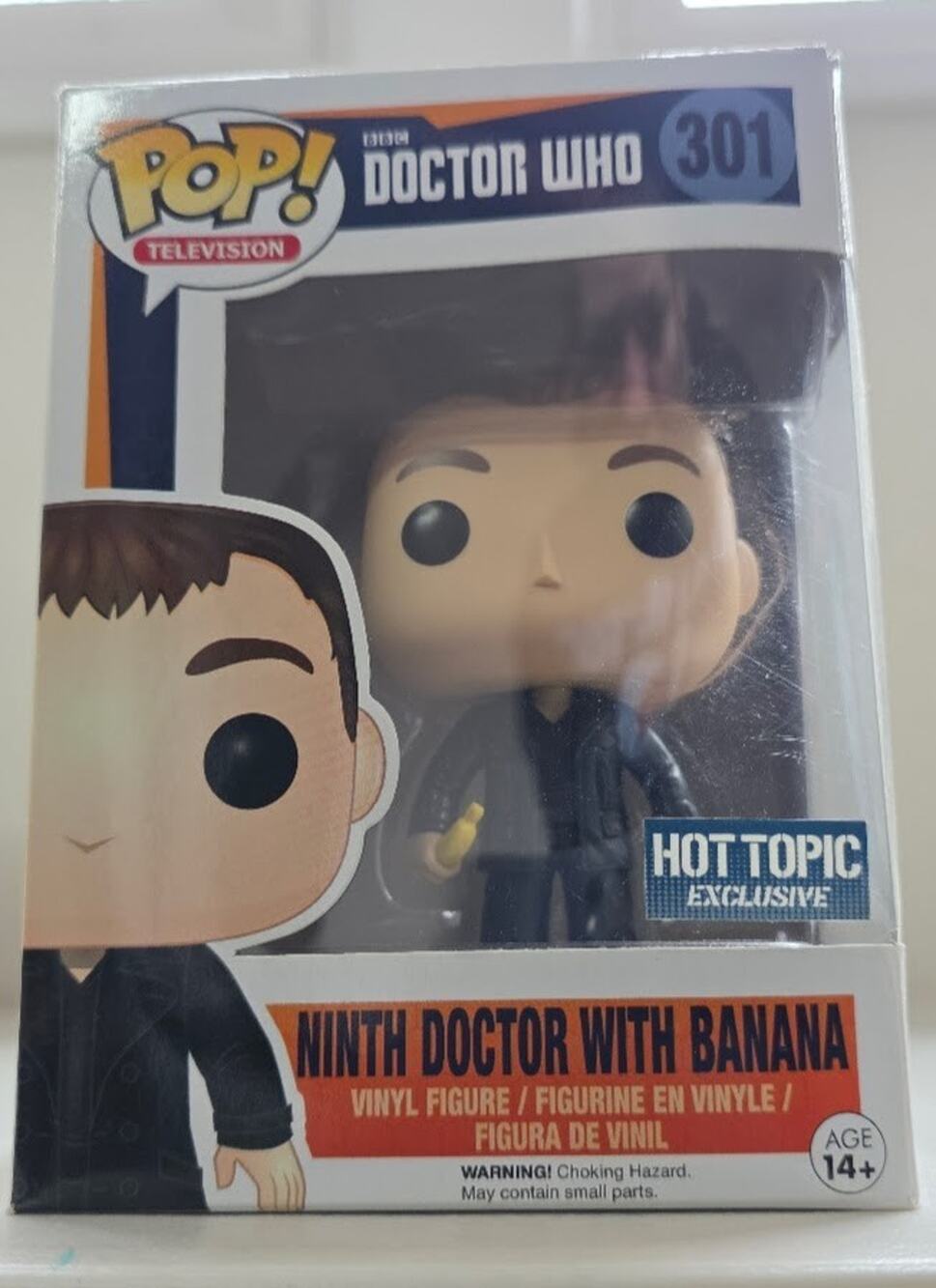 Funko Pop 9th Doctor with Banana Hot Topic Exclusive Doctor Who #301 Vaulted